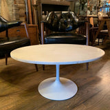 Oval Marble Tulip Base Coffee Table
