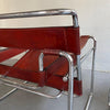 Marcel Breuer Bauhaus Wassily Style Chairs Burgundy Brown Leather