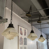 Industrial Holpophane Factory Pendant Lights
