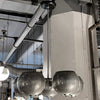 Machine-Age Aluminum Five Arm Chandelier