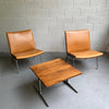 Mid Century Modern Walnut And Steel Coffee Table