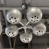 Machine-Age Aluminum Five Arm Chandelier