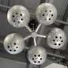 Machine-Age Aluminum Five Arm Chandelier