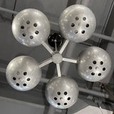 Machine-Age Aluminum Five Arm Chandelier