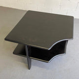 Russel Wright Ebonized Maple Tiered Corner Table