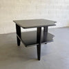 Russel Wright Ebonized Maple Tiered Corner Table