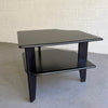 Russel Wright Ebonized Maple Tiered Corner Table