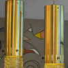 Mid Century Modern Green Glass Cylinder Pendants