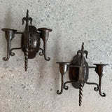 Gothic Revival Cast Iron Candle Wall Sconces