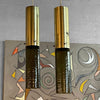 Mid Century Modern Green Glass Cylinder Pendants