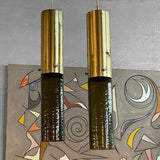 Mid Century Modern Green Glass Cylinder Pendants
