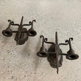 Gothic Revival Cast Iron Candle Wall Sconces