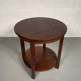 Round Tiered Quarter Sawn Oak Craftsman Table By Stickley