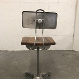 Brushed Steel Drafting Stool