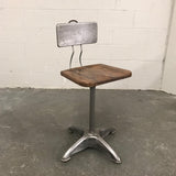 Brushed Steel Drafting Stool