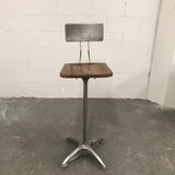 Brushed Steel Drafting Stool