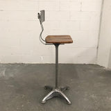 Brushed Steel Drafting Stool