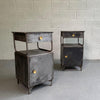 Industrial Brushed Steel Hospital Nightstand Cabinets