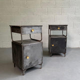 Industrial Brushed Steel Hospital Nightstand Cabinets