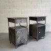 Industrial Brushed Steel Hospital Nightstand Cabinets