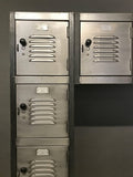 Brushed Steel Locker Unit