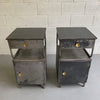 Industrial Brushed Steel Hospital Nightstand Cabinets