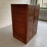 Library Bureau SoleMakers Quarter Sawn Oak Double File Cabinet
