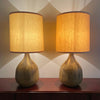 Mid Century Modern Art Pottery Gourd Table Lamps