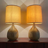 Mid Century Modern Art Pottery Gourd Table Lamps