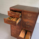 Library Bureau SoleMakers Quarter Sawn Oak Double File Cabinet