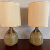 Mid Century Modern Art Pottery Gourd Table Lamps