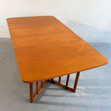 Mid Century Modern Birch Drop Leaf Dining Table