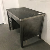 Industrial Brushed Steel Military Desk