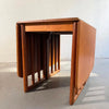 Mid Century Modern Birch Drop Leaf Dining Table