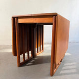 Mid Century Modern Birch Drop Leaf Dining Table