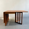 Mid Century Modern Birch Drop Leaf Dining Table
