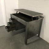 Industrial Brushed Steel Military Desk