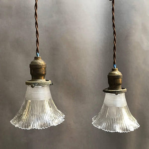 Petite Holophane Bell Pendants