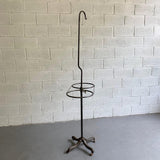 Early 20th Century Industrial Rolling Brushed Steel Transfusion Rack