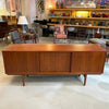 Minimal Scandinavian Modern Teak Credenza