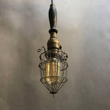 Petite Brass Cage Light