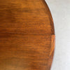 Mid Century Modern Round Walnut Extension Dining Table