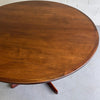 Mid Century Modern Round Walnut Extension Dining Table