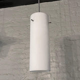 Mid Century Modern Frosted Glass Cylinder Pendant
