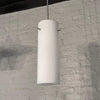 Mid Century Modern Frosted Glass Cylinder Pendant