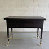 Paul McCobb For Calvin Ebonized Mahogany Extension Bar Serving Cart