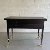 Paul McCobb For Calvin Ebonized Mahogany Extension Bar Serving Cart