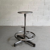 Industrial Brush Steel Adjustable Stool by Cramer