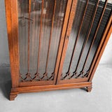 Gothic Oak Glass Front Display Cabinet