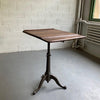 Antique Industrial Oak Artist Rendering Easel With Cast Iron Pedestal Base